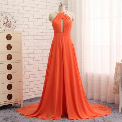 Cheap prom dresses 2018,Orange Hija..