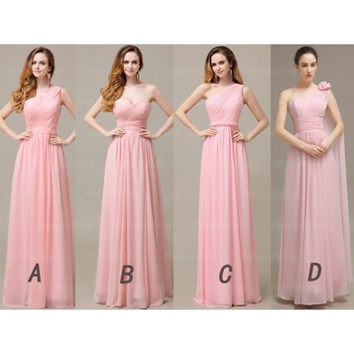 2016 Bridesmaid Dress,long Bridesmaid Dress,pink..