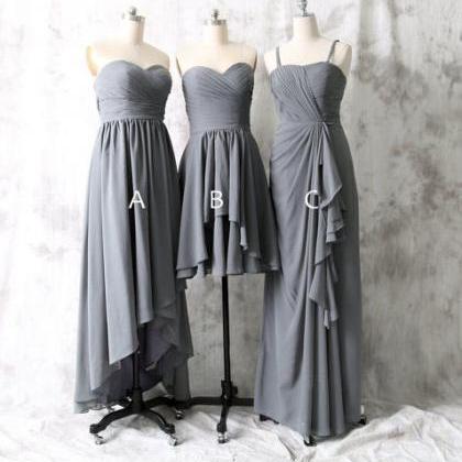 Ong Bridesmaid Dress, Grey Bridesmaid Dress,..
