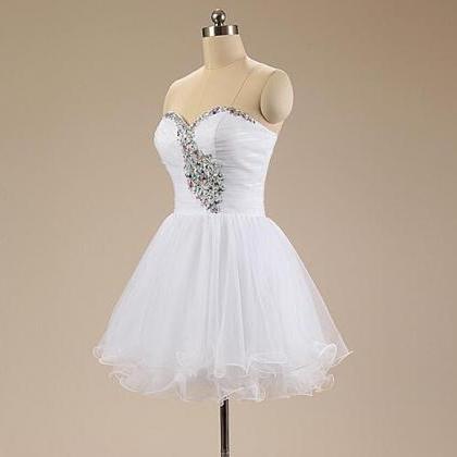 Elegant White Short Homecoming Dresses 2015 Sexy..
