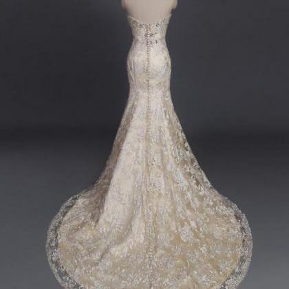 Luxury Crystal Beading Mermaid Wedding Gowns 2015..