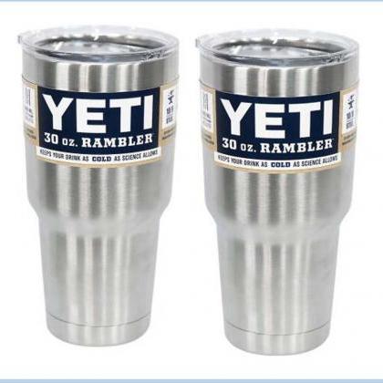 Two Pack Yeti Rambler Multi-color Tumbler With Lid..