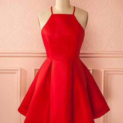 Red Prom Dress,halter Prom Dress,fashion..