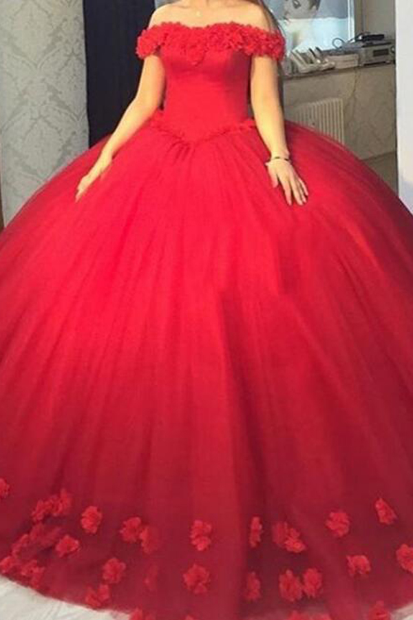 red gown for prom