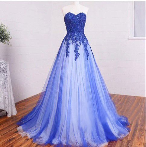 Long Sweetheart Lace Beading Prom Dresses,high Low Elegant Prom Dress,modest Prom Gowns