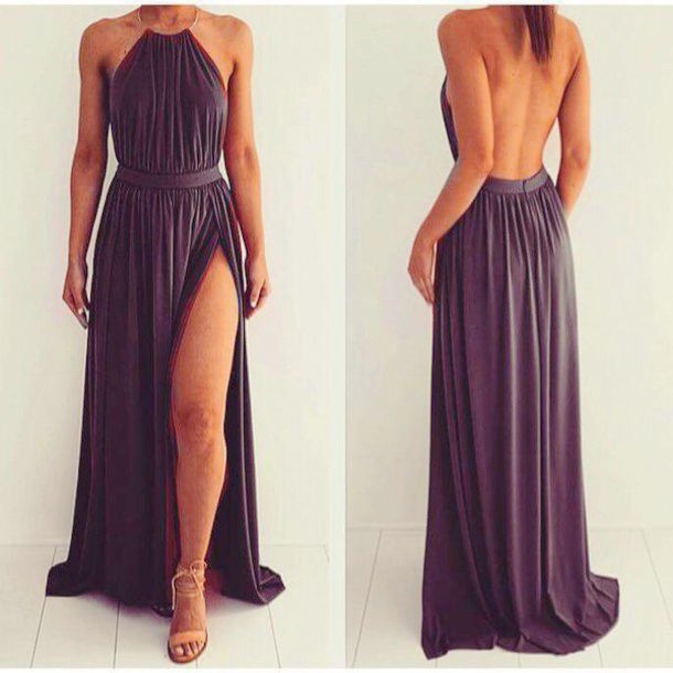 backless long gown