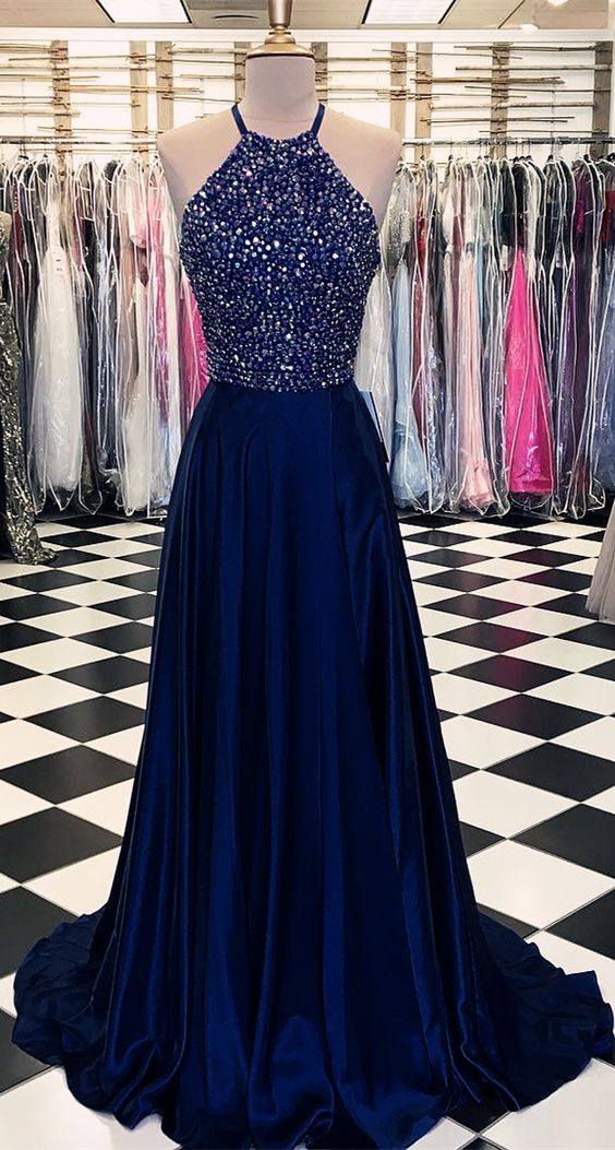 Halter top 2024 prom dress