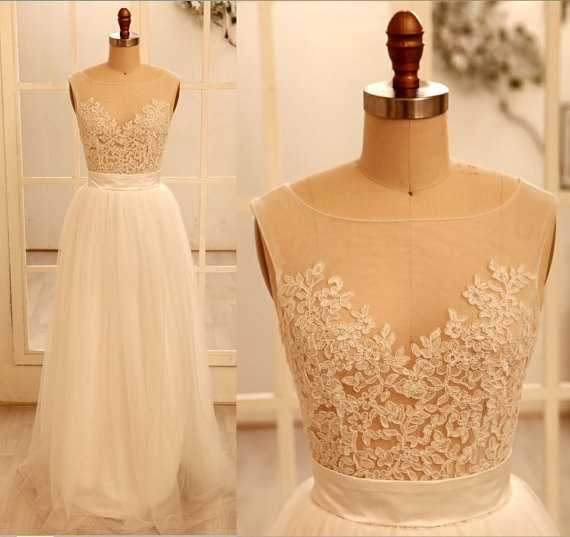 White Wedding Dresses,2016 Wedding Gown,tulle Wedding Gowns,a Line Bridal Dress,fitted Wedding Dress,lace Brides Dress,vintage Wedding
