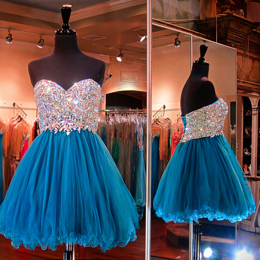 Charming Homecoming Dress Tulle Homecoming Dress Sweetheart Homecoming Dress Beading Homecoming Dress