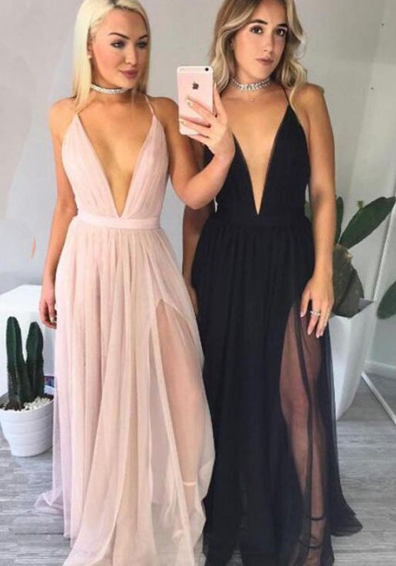 deep v neck dress