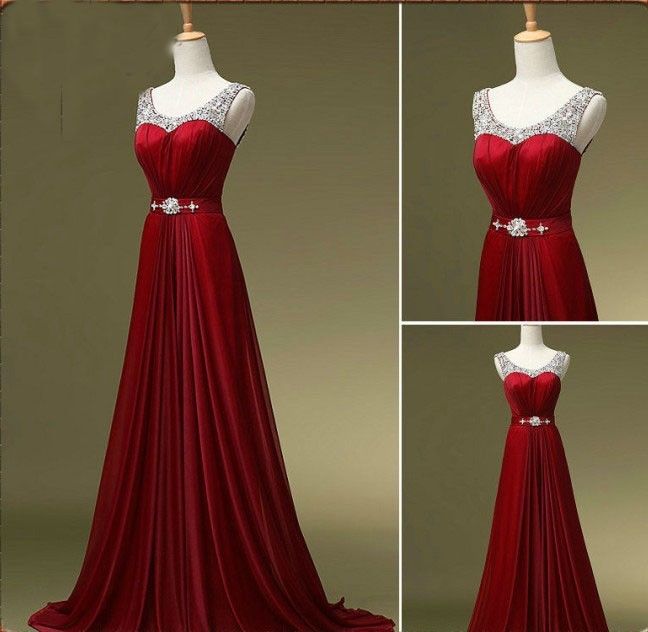 Red Prom Dress,discount Prom Dress,custom Prom Dress,beaded Prom Dress,chiffon Prom Dress,2016 Prom Dress,handmade Prom Dress,long Prom