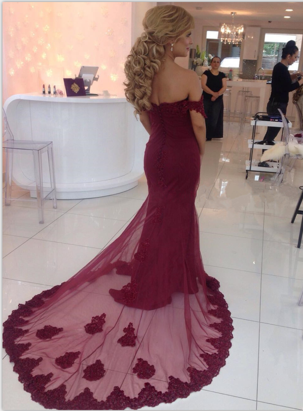 maroon colour party frocks