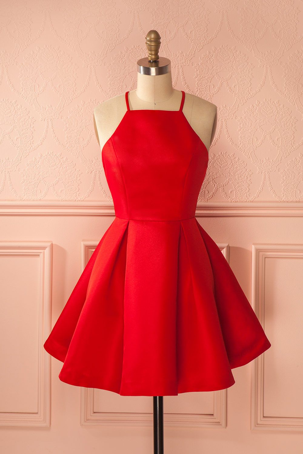 Red Prom Dress,halter Prom Dress,fashion Homecoming Dress,sexy Party Dress,custom Made Evening Dress