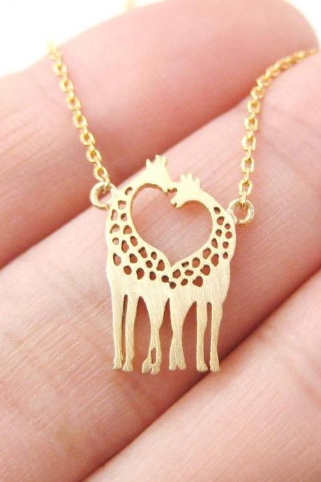 Giraffe Shaped Animal Themed Charm Bracelet necklace