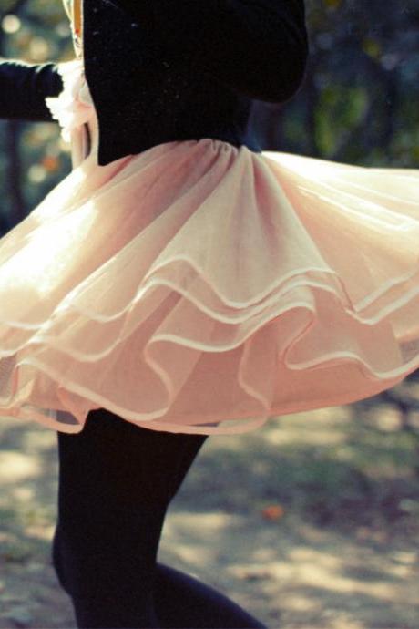 Lovely Tulle Short Skirt, Short Champange Tulle Skirts, Champagne Skirts, Women Skirts, Skirts