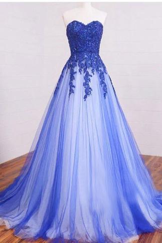 Long Sweetheart Lace Beading Prom Dresses,High Low Elegant Prom Dress,Modest Prom Gowns