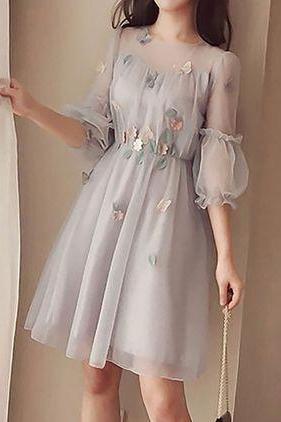 Grey Homecoming Dress