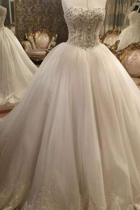 pearl beaded lace wedding dress,ball gowns wedding dress,wedding dress 2016