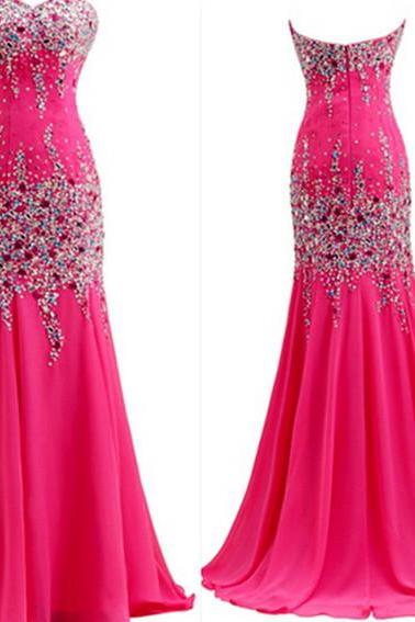 Beading Floor-length Charming Prom Dresses,the Sweetheart Floor-length Evening Dresses, Prom Dresses, Real Made Prom Dresses