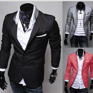Men Thin Suits Korean Small Suit Tide Jacket Korean Slim Leisure Lapel ...