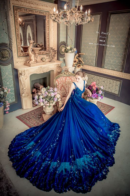 2018 Custom Made Royal Blue Prom Dress,Sexy Spaghetti Straps Party